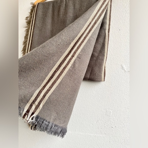 Taupe Fringed Blanket Scarf - Picture 4 of 15